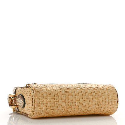 Gucci Raffia Elaphe Mini Ophidia Shoulder Bag Natural Cream Brown 4 of 9
