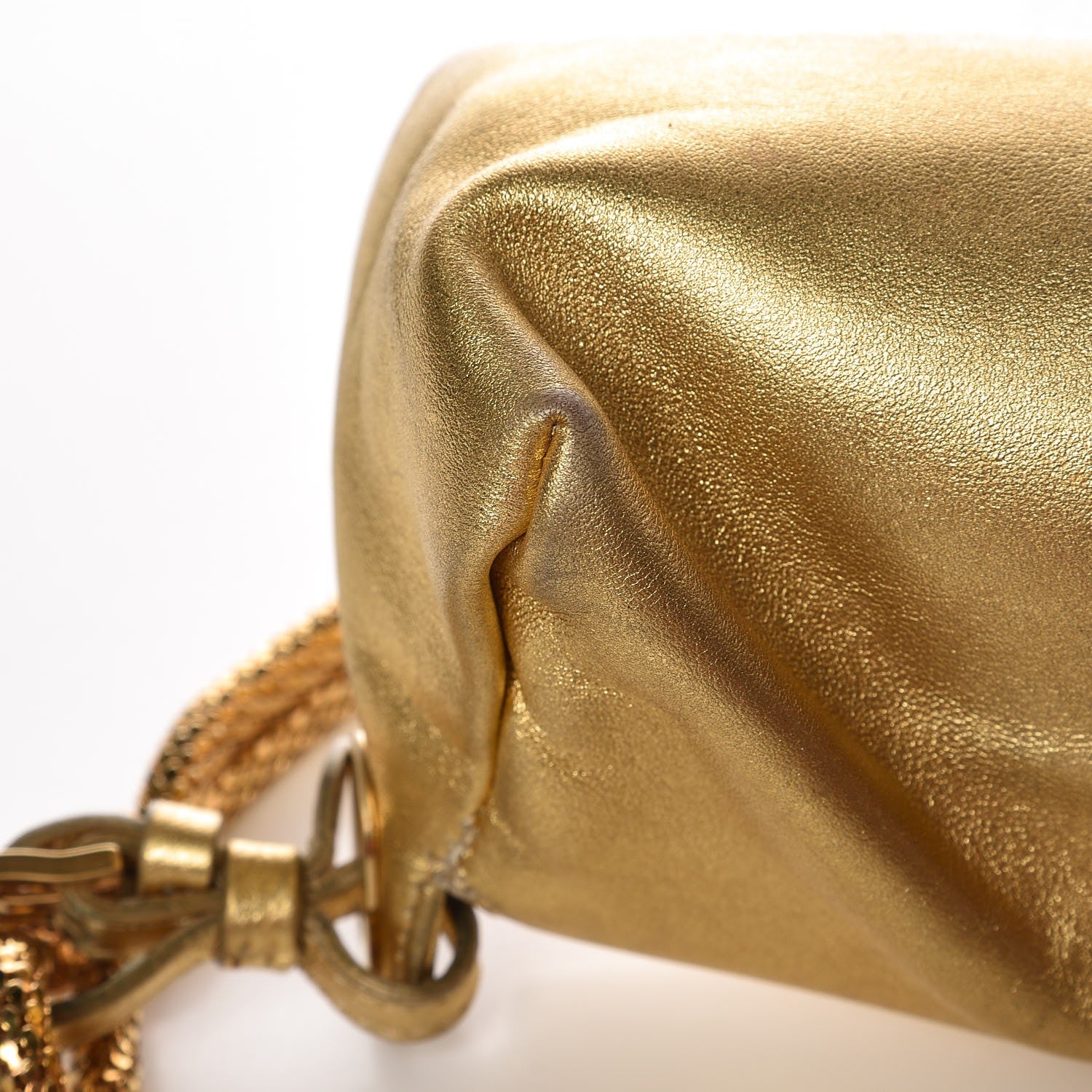 Jimmy Choo Metallic Lambskin Tulita Evening Bag Gold 14 of 15