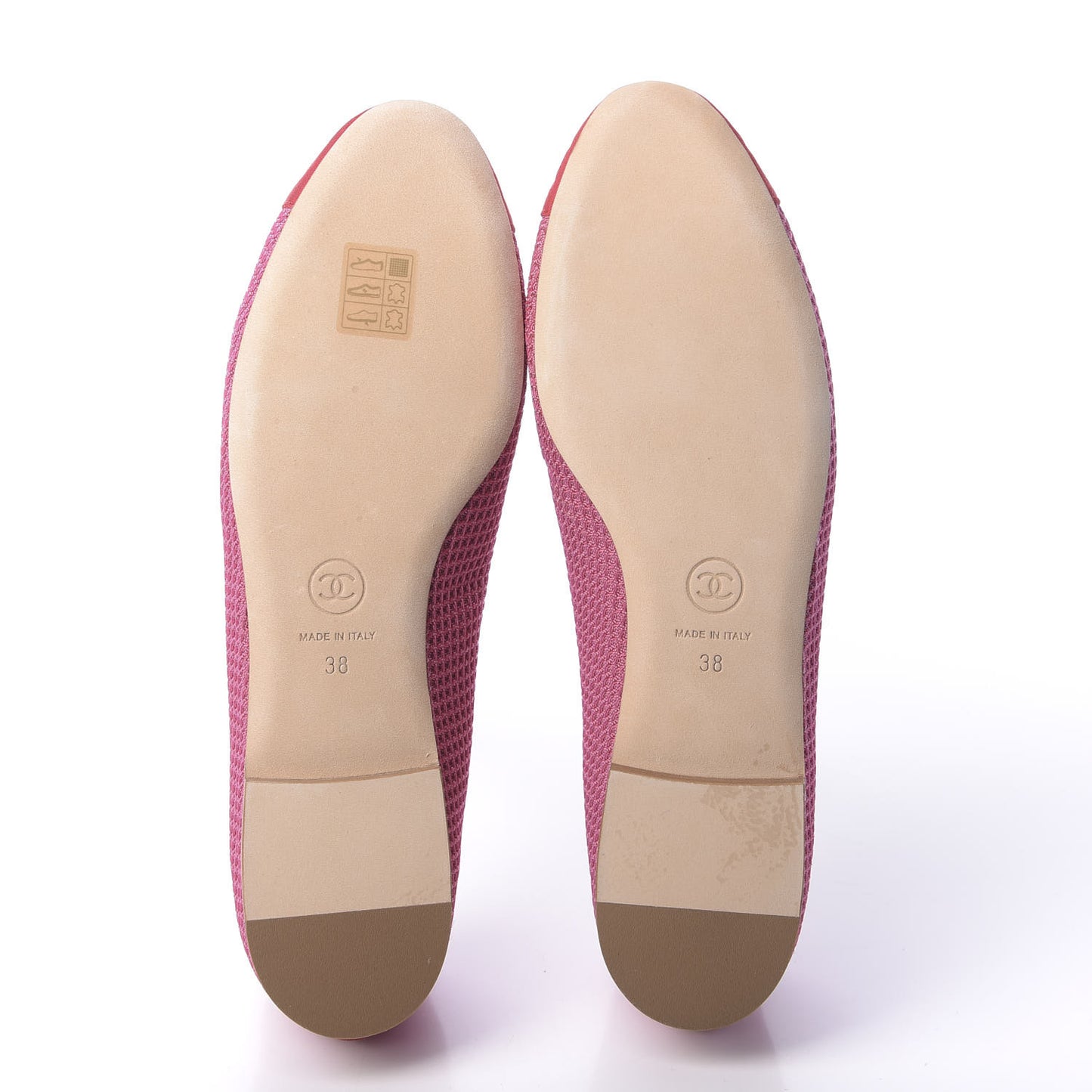 Grosgrain Cap Toe Ballerina Flats 38 Pink Red