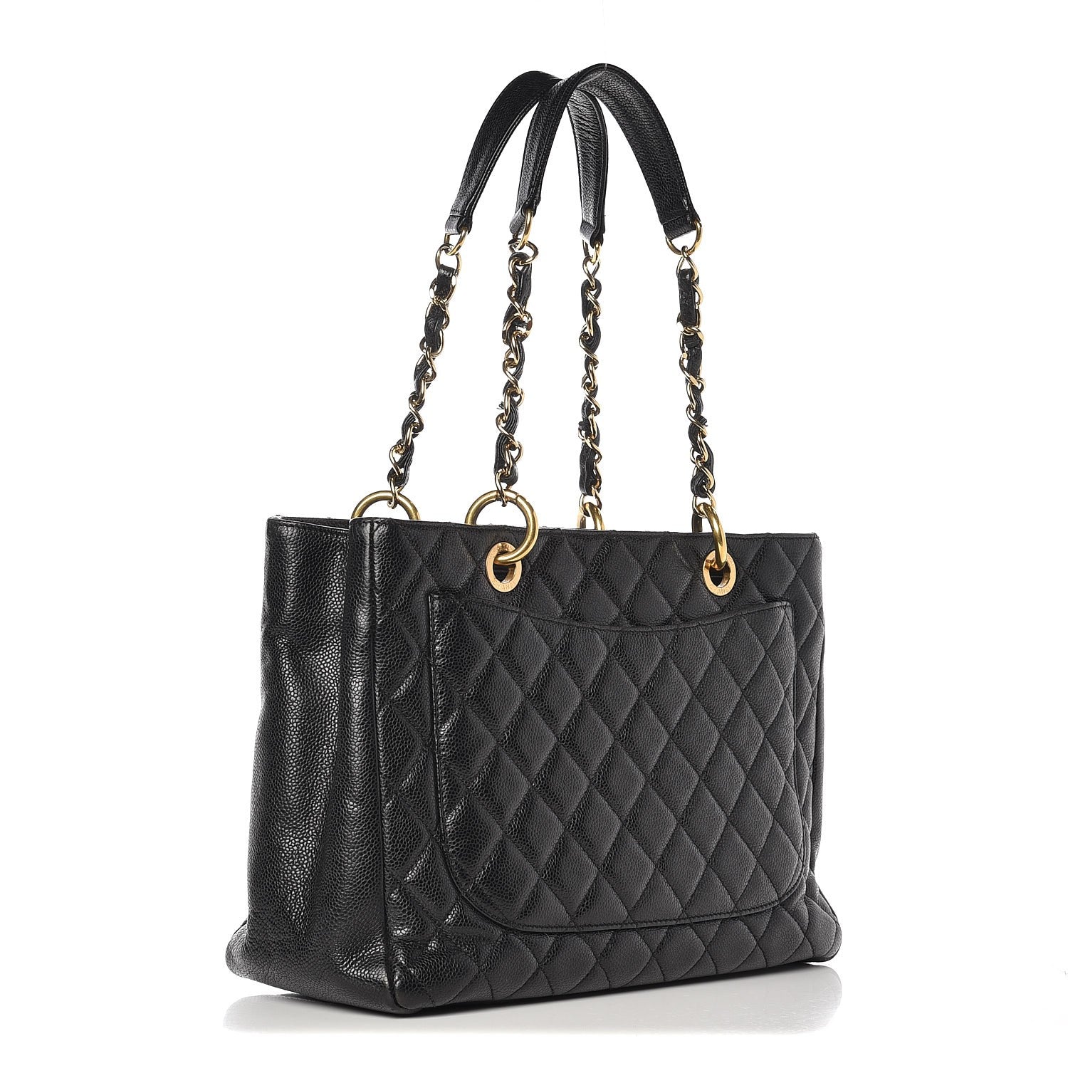 Chanel Caviar Quilted Grand Shopping Tote GST Black 3 of 9