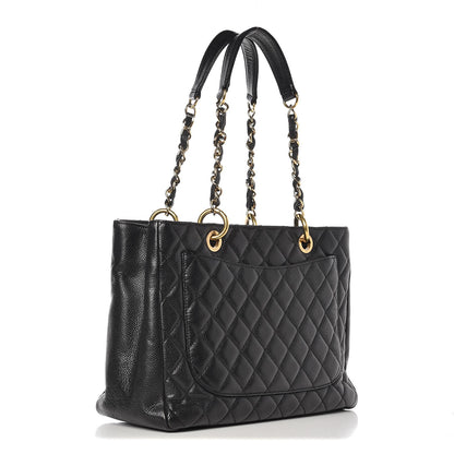 Chanel Caviar Quilted Grand Shopping Tote GST Black 3 of 9