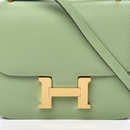 Hermes Epsom Constance 18 Vert Criquet 18 of 21