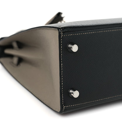 Hermes Epsom Horseshoe Kelly Sellier 25 Black Gris Asphalte 9 of 13