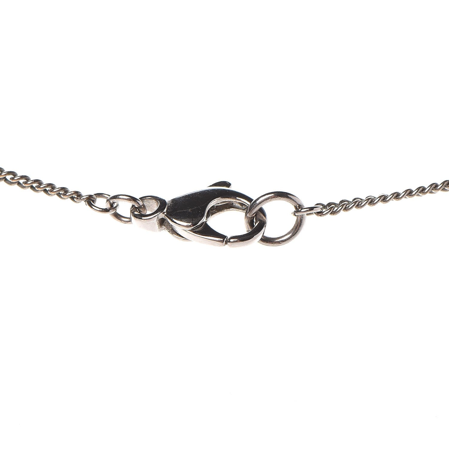 Chanel Crystal CC Necklace Silver 5 of 7