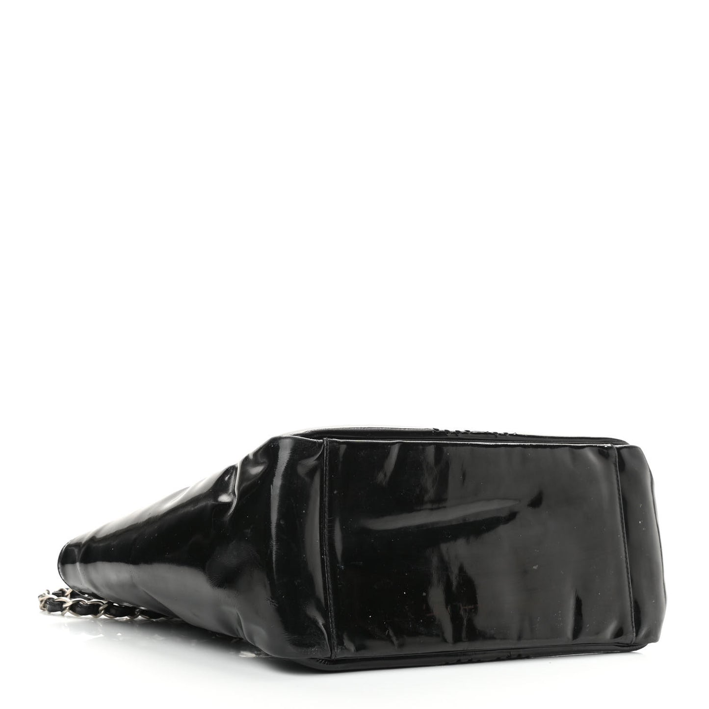 Patent Perforated CC Tote Black