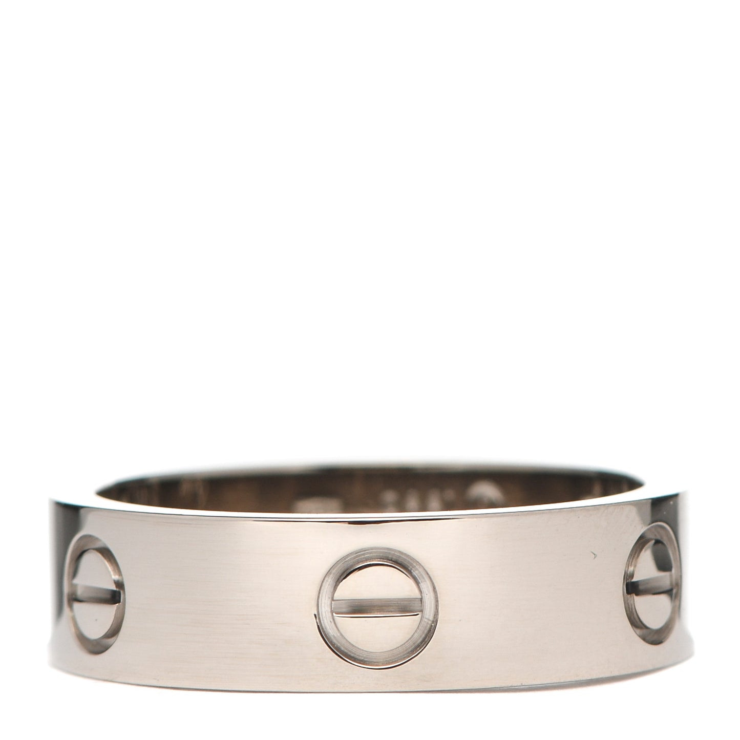 18K White Gold 6mm LOVE Ring 61 9.5