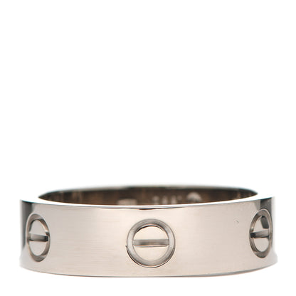 Cartier 18K White Gold 6mm LOVE Ring 61 9.5 3 of 5