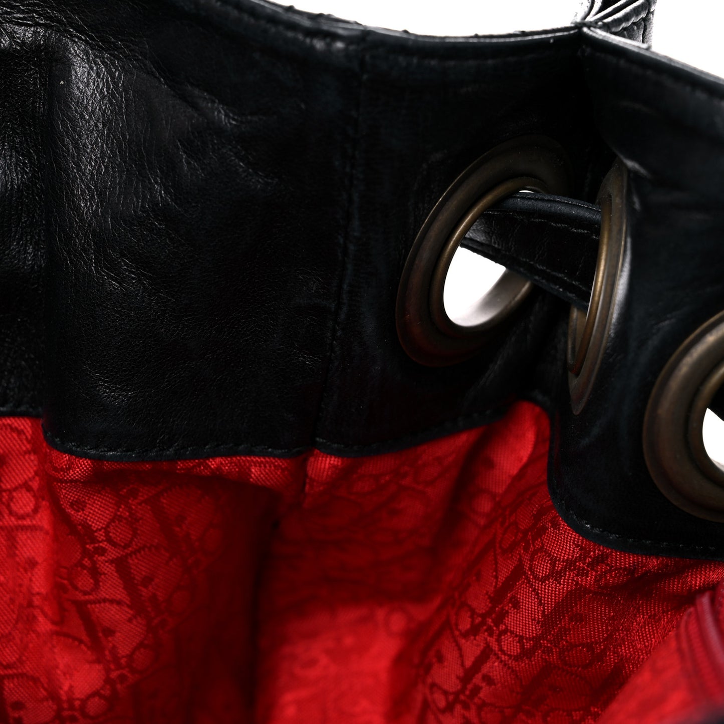 Lambskin Cannage Flap Shoulder Bag Black