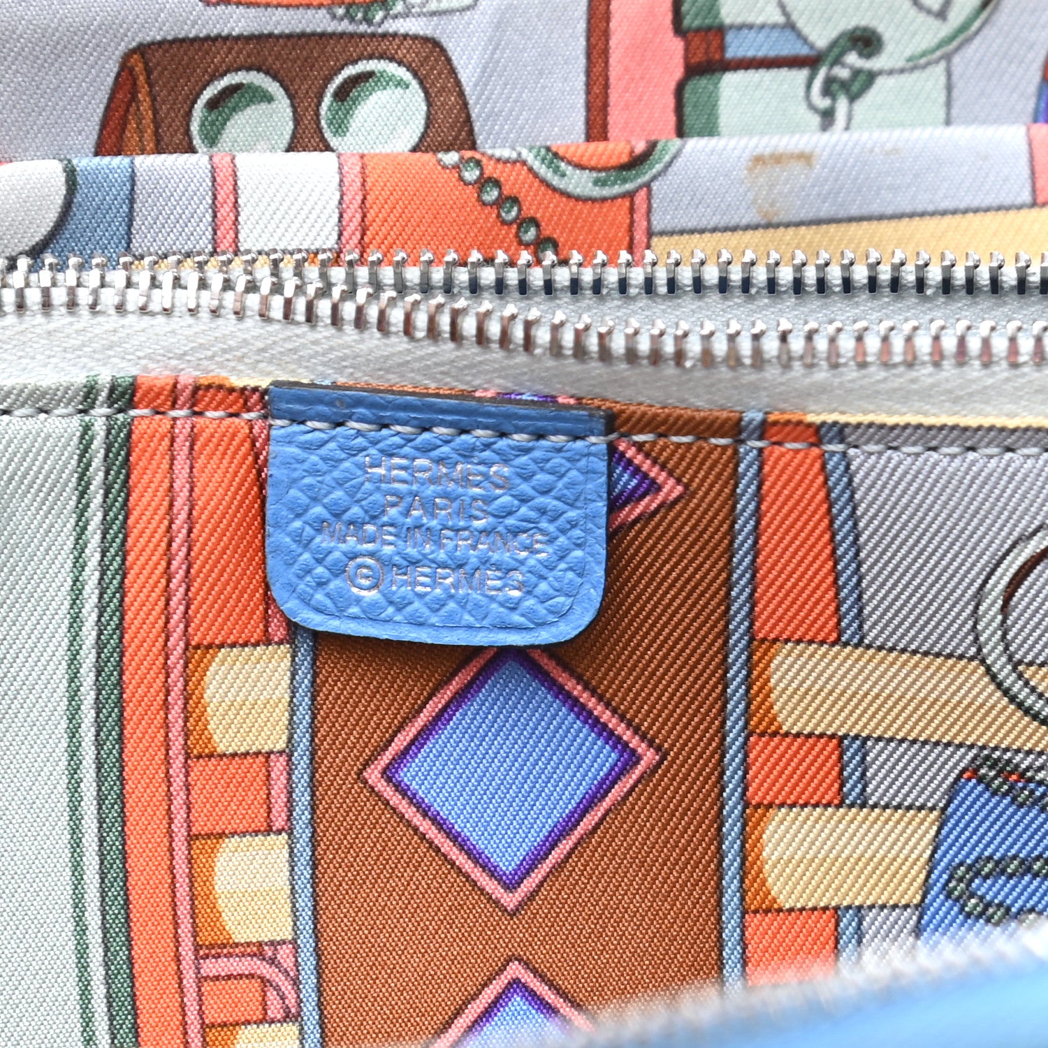 Hermes Epsom Silk'In Wallet Bleu Paradis 6 of 11