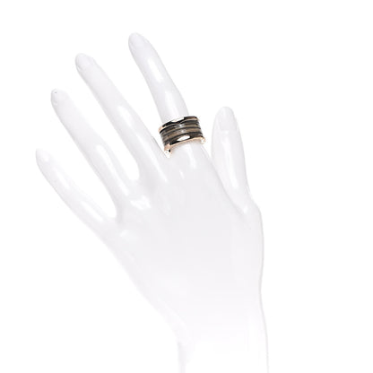 Bulgari 18K Rose Gold Brown Marble B.Zero1 Four-Band Ring 52 6 2 of 5