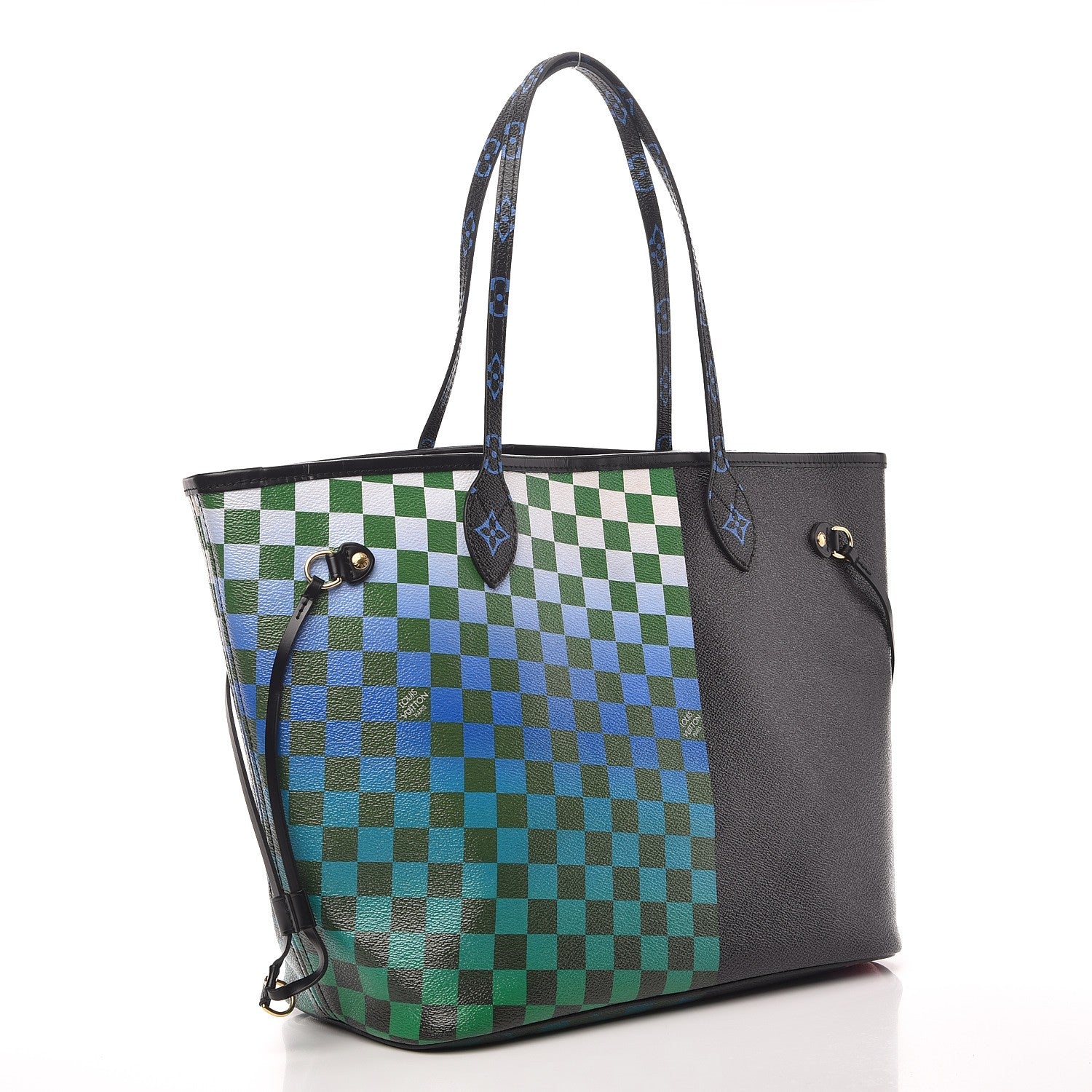 Louis Vuitton Damier Race Neverfull MM Noir Rouge 4 of 9
