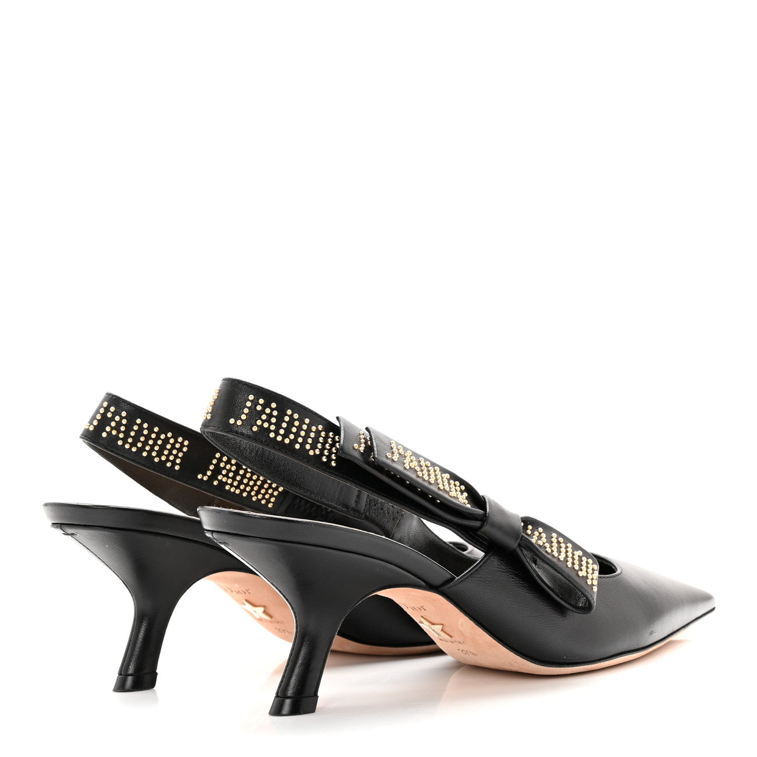 Christian Dior Lambskin Ribbon J'Adior Slingback 65mm Pumps 37.5 Black 4 of 15