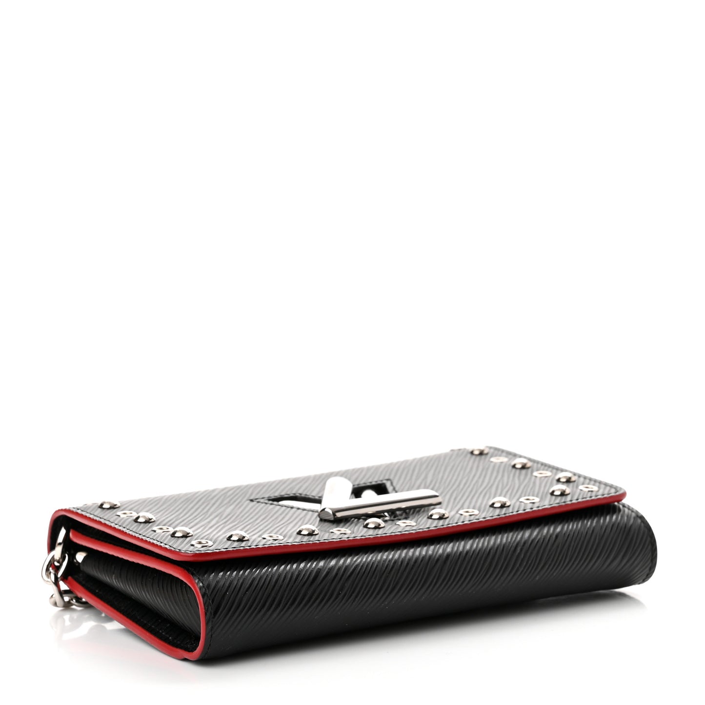 Epi Studded Twist Chain Wallet Black