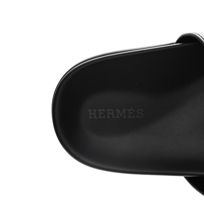 Hermes Calfskin Womens Chypre Sandals 40 Black 7 of 10