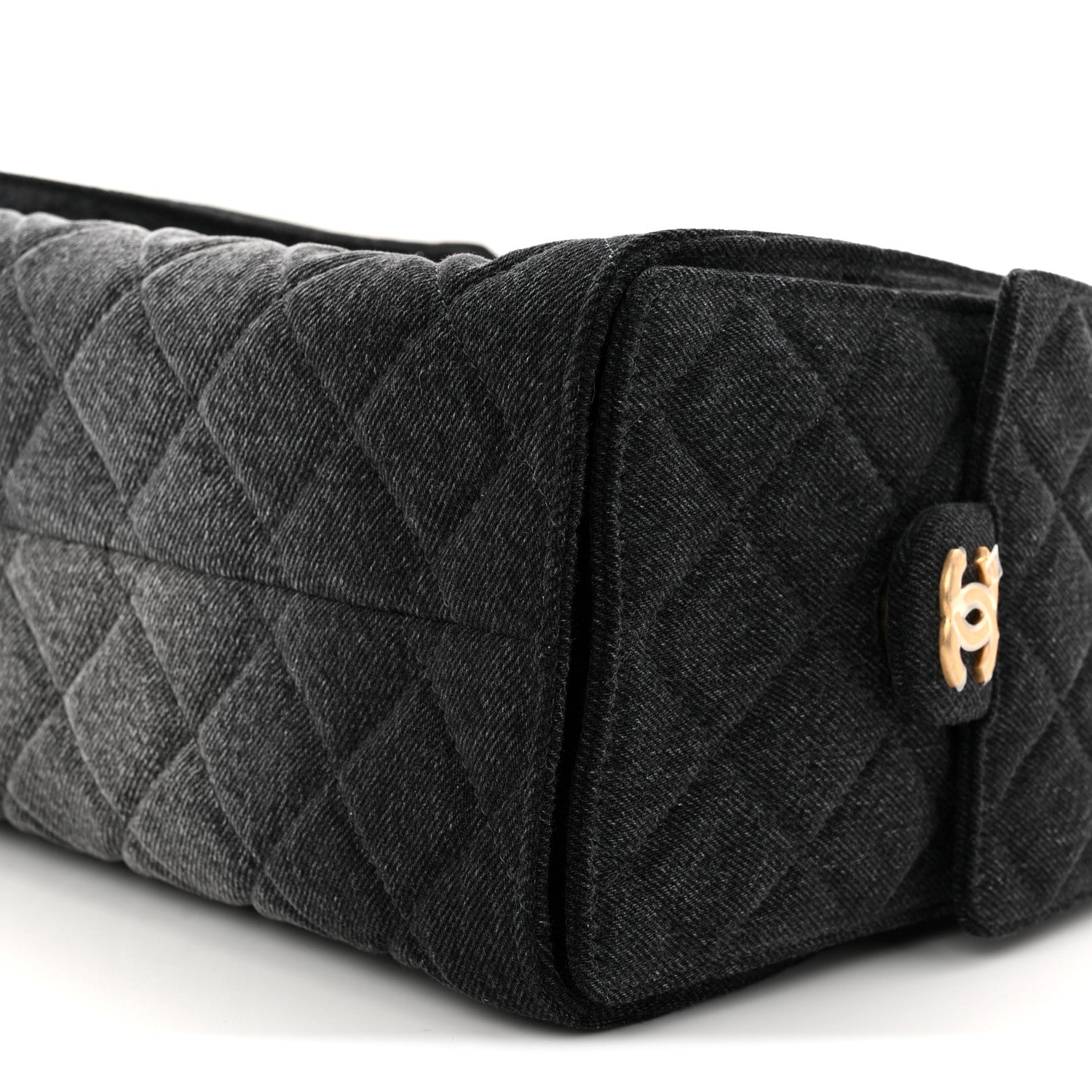 Chanel Washed Denim Quilted Small Chanel 25 Handbag Black 18 of 21
