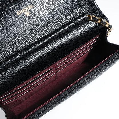 Chanel Caviar Quilted Wallet On Chain WOC Black 6 of 9