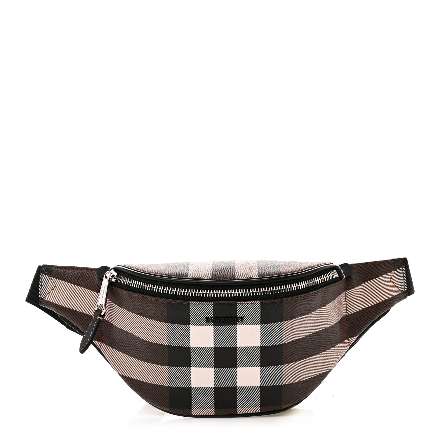 Burberry E-canvas Check Bum Bag Dark Birch Brown 1 of 8
