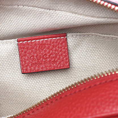 Gucci Pebbled Calfskin Small Soho Disco Bag Vibrant Red 6 of 9