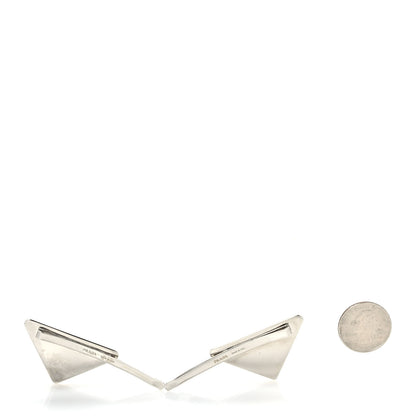 Prada Metal Triangle Hair Clip Set Black 2 of 3