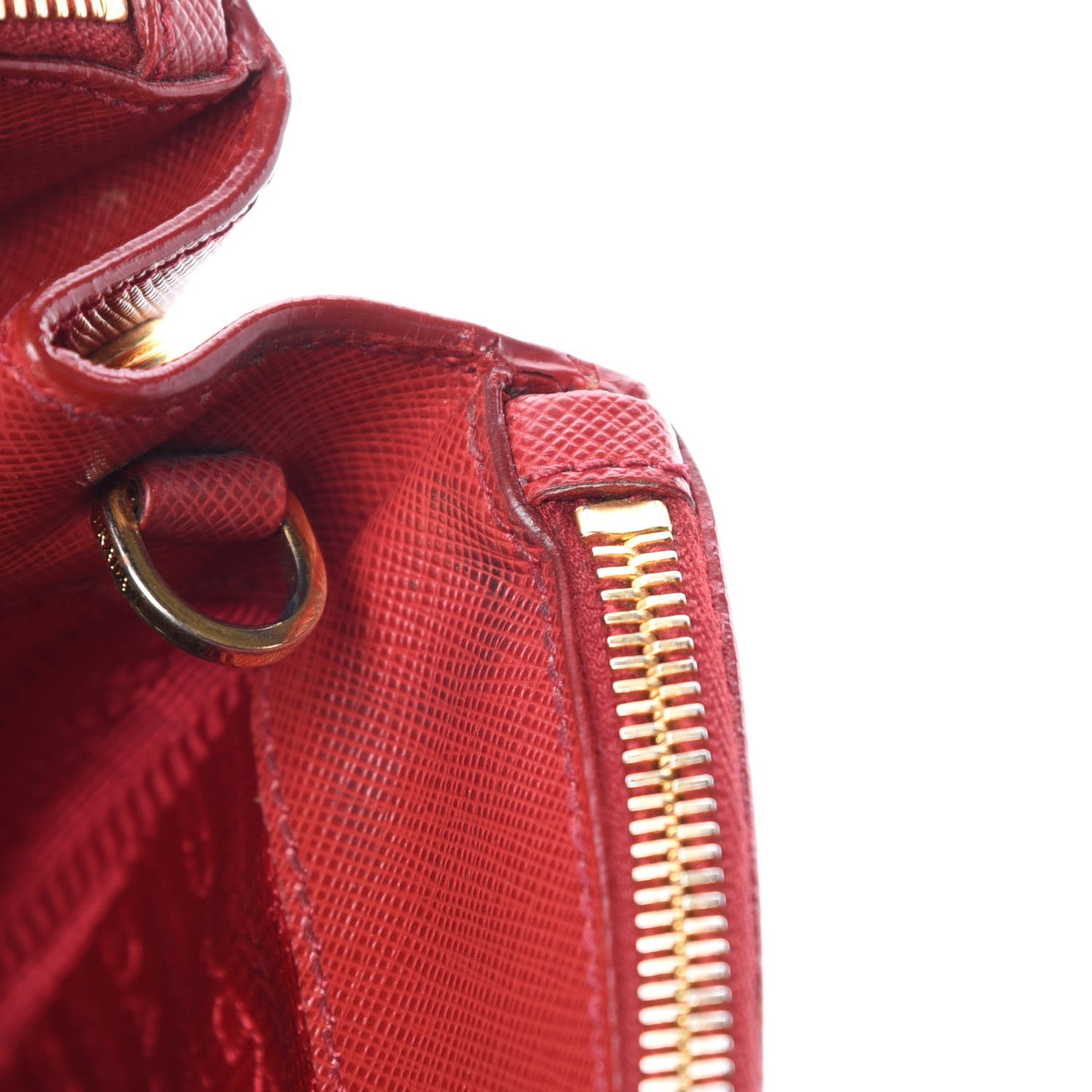 Saffiano Small Galleria Double Zip Tote Fuoco