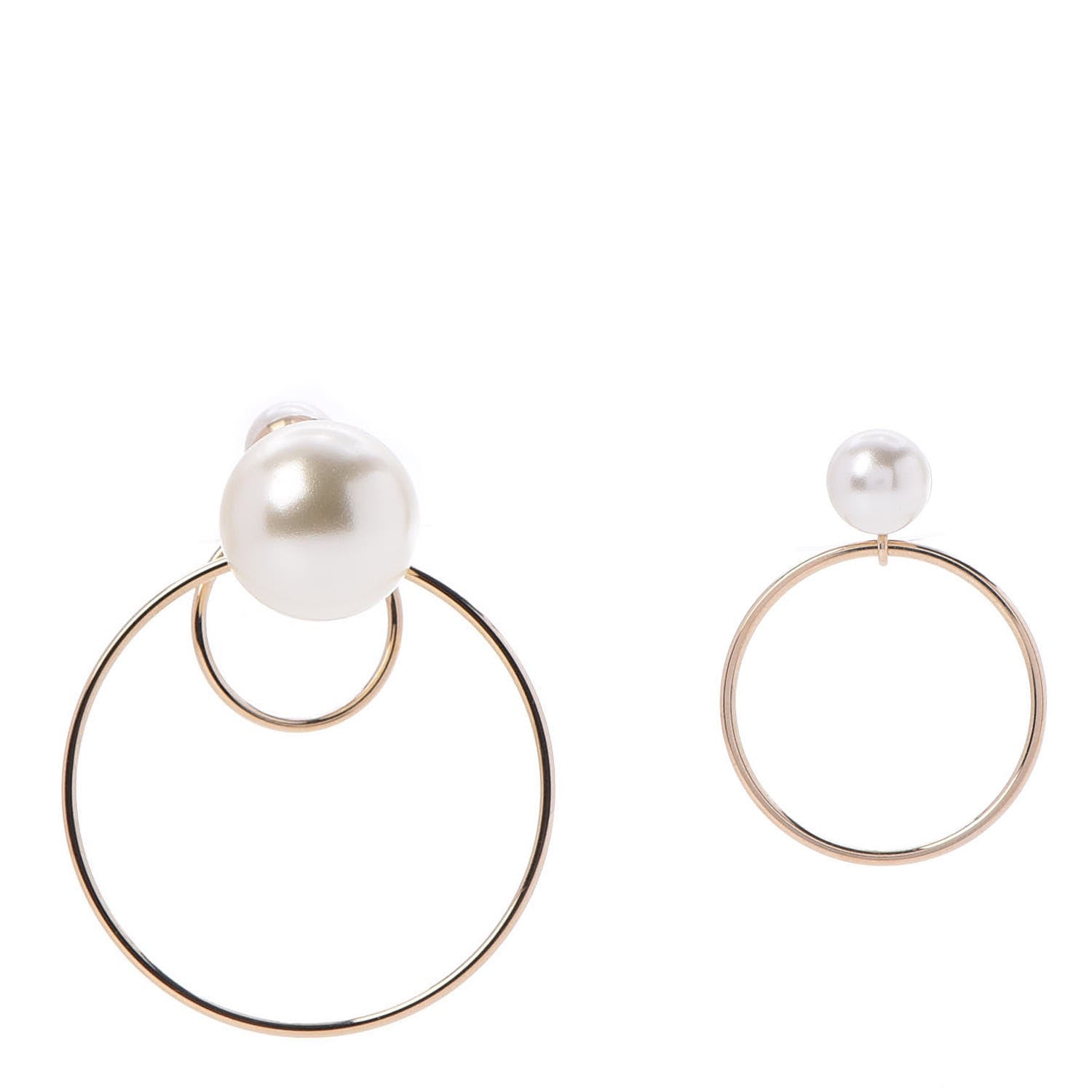 Christian Dior Pearl Mise En Dior Tribal Hoop Earrings 1 of 4