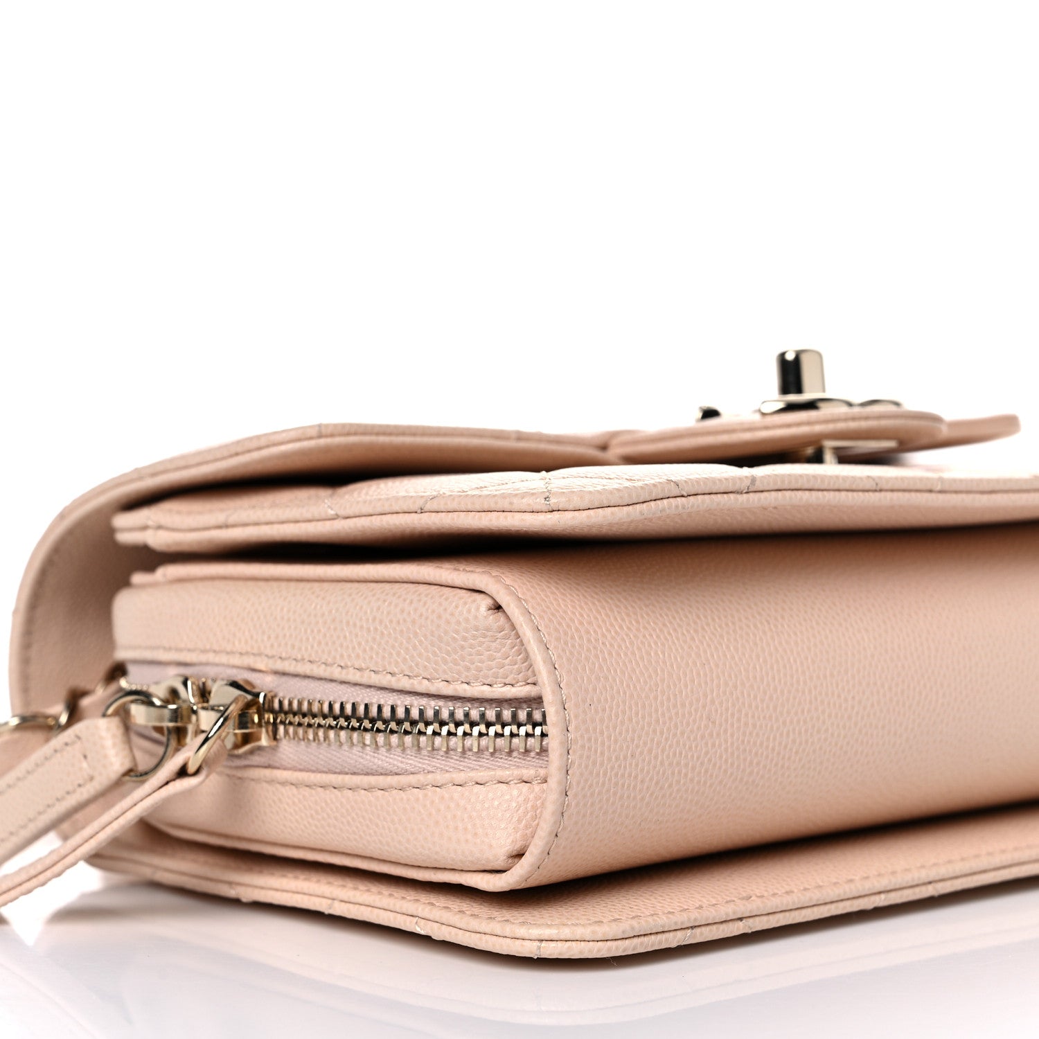 Chanel Caviar Quilted Like A Wallet Flap Light Beige 8 of 12