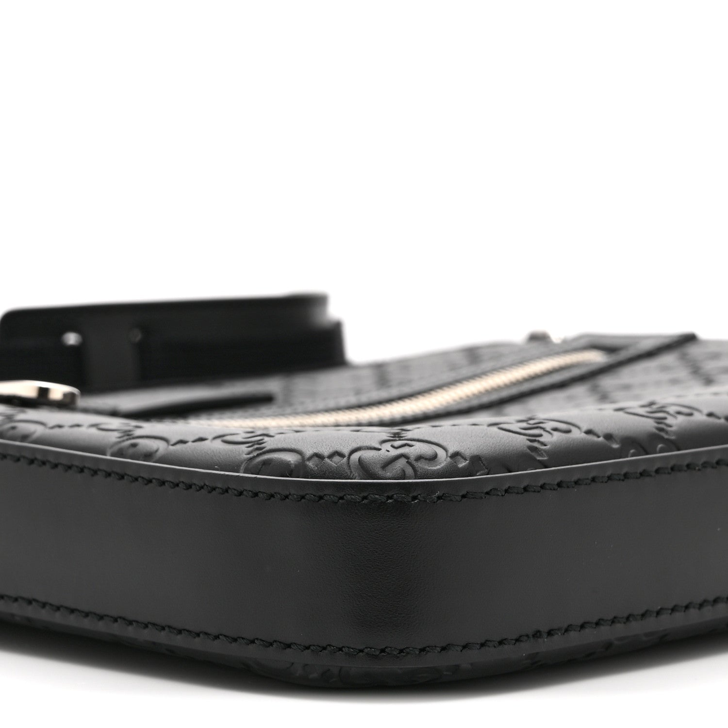 Gucci Guccissima Signature Small Messenger Bag Black 10 of 11