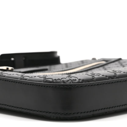 Gucci Guccissima Signature Small Messenger Bag Black 10 of 11