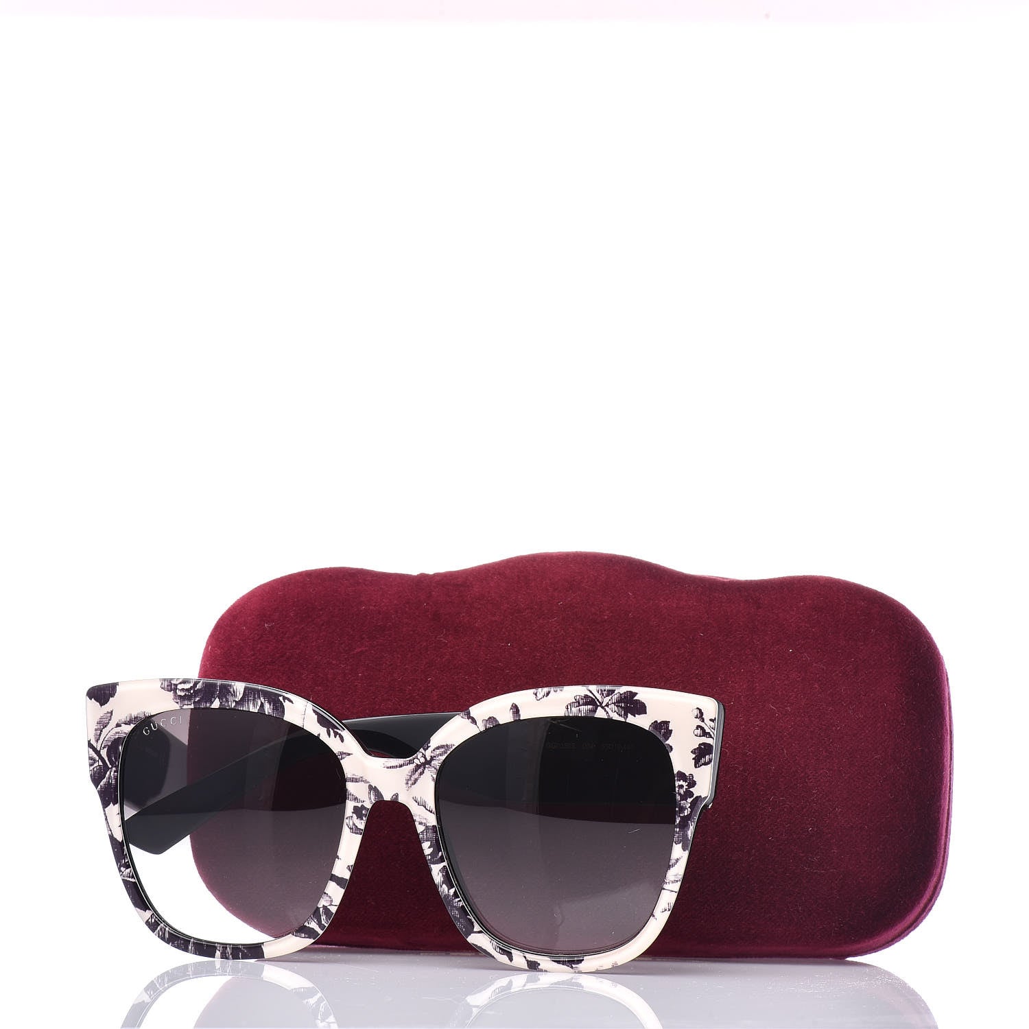 Gucci Acetate Herbarium Print Square Frame Sunglasses GG0059S White 7 of 7