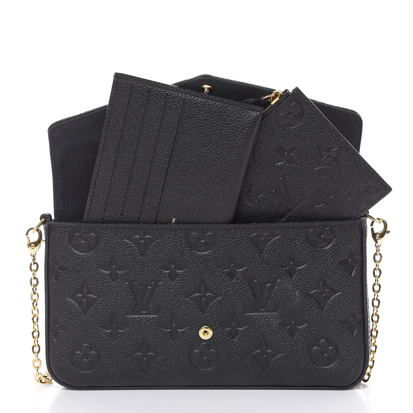 Empreinte Pochette Felicie Chain Wallet Black