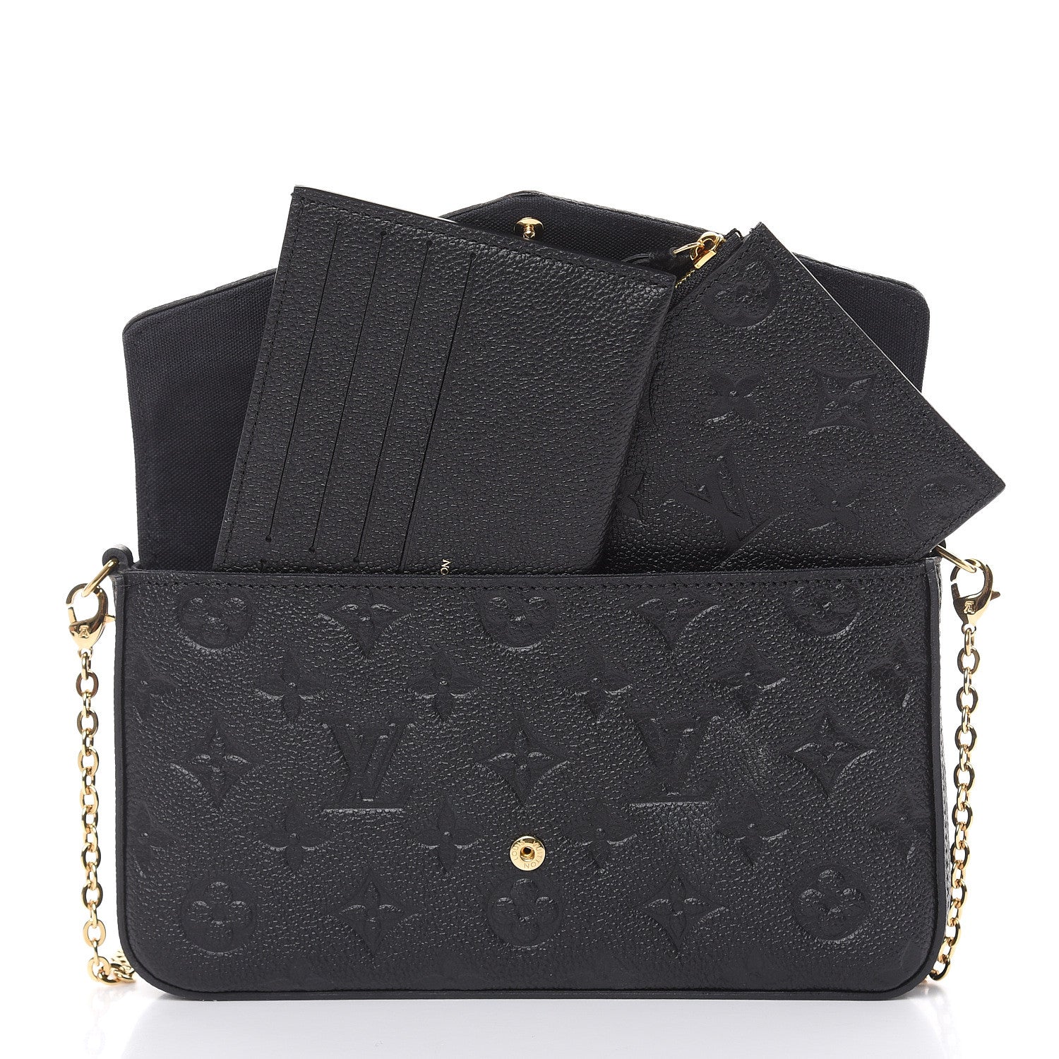Louis Vuitton Empreinte Pochette Felicie Chain Wallet Black 8 of 16