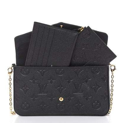 Louis Vuitton Empreinte Pochette Felicie Chain Wallet Black 8 of 16