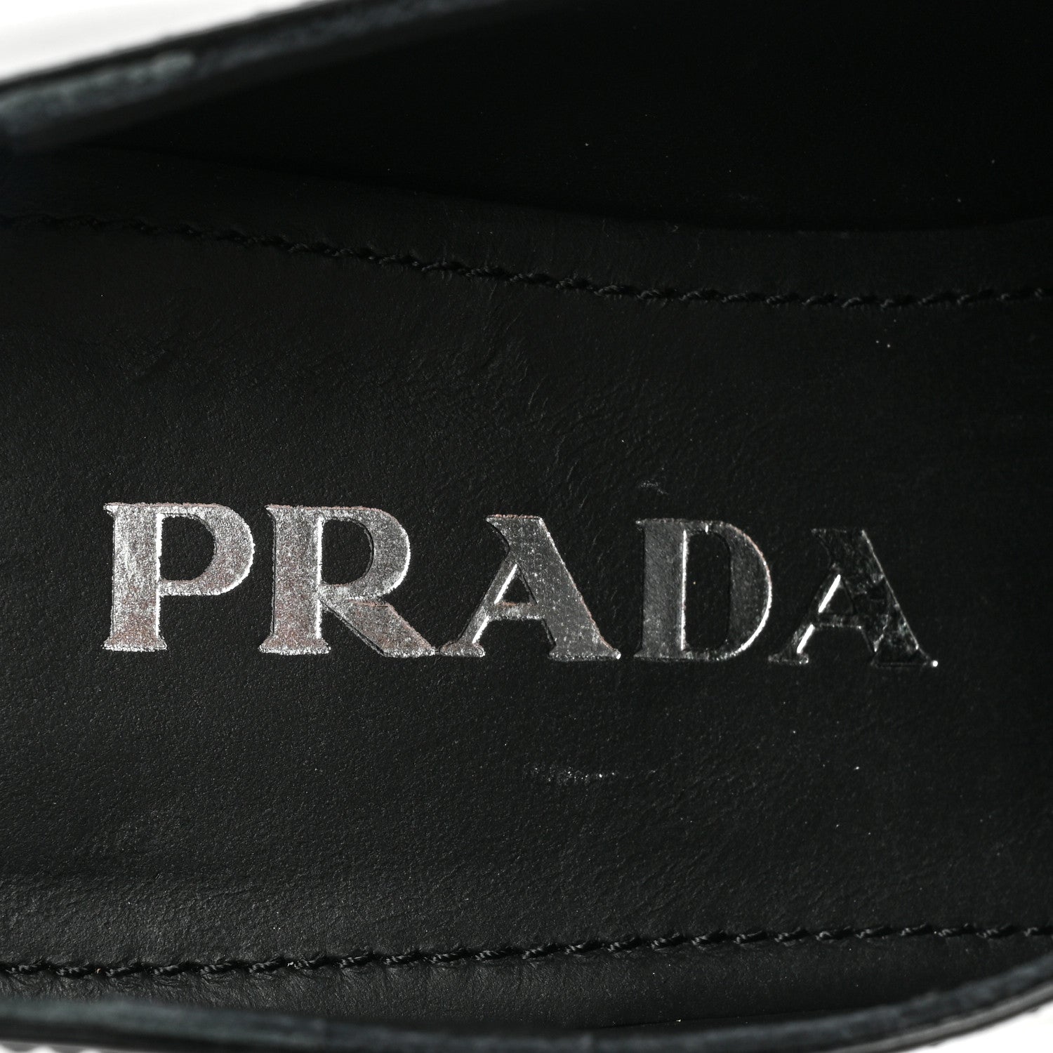 Prada Spazzolato Metal Triangle Logo 50mm Loafers 35 Black 7 of 9