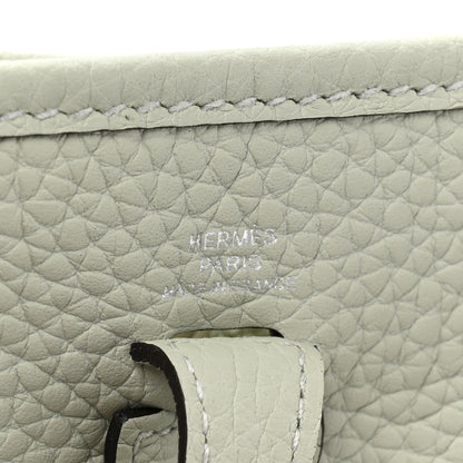 Hermes Taurillon Clemence Amazone Evelyne TPM Gris Neve 6 of 9
