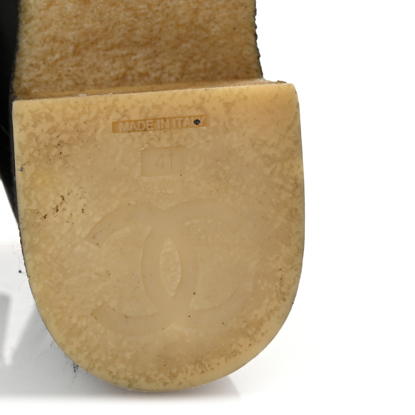 Calfskin CC Turnlock Ankle Boots 41 Black