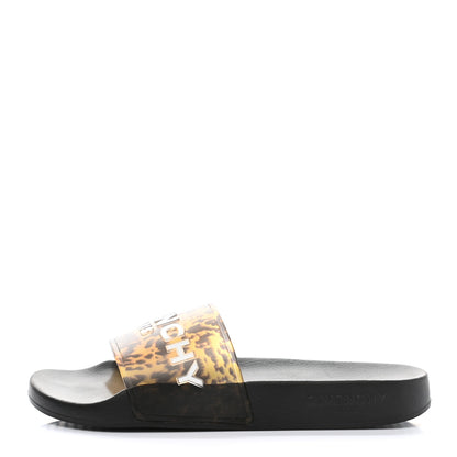 Givenchy Rubber Logo Pool Slide Sandals 38 Yellow Black 1 of 9