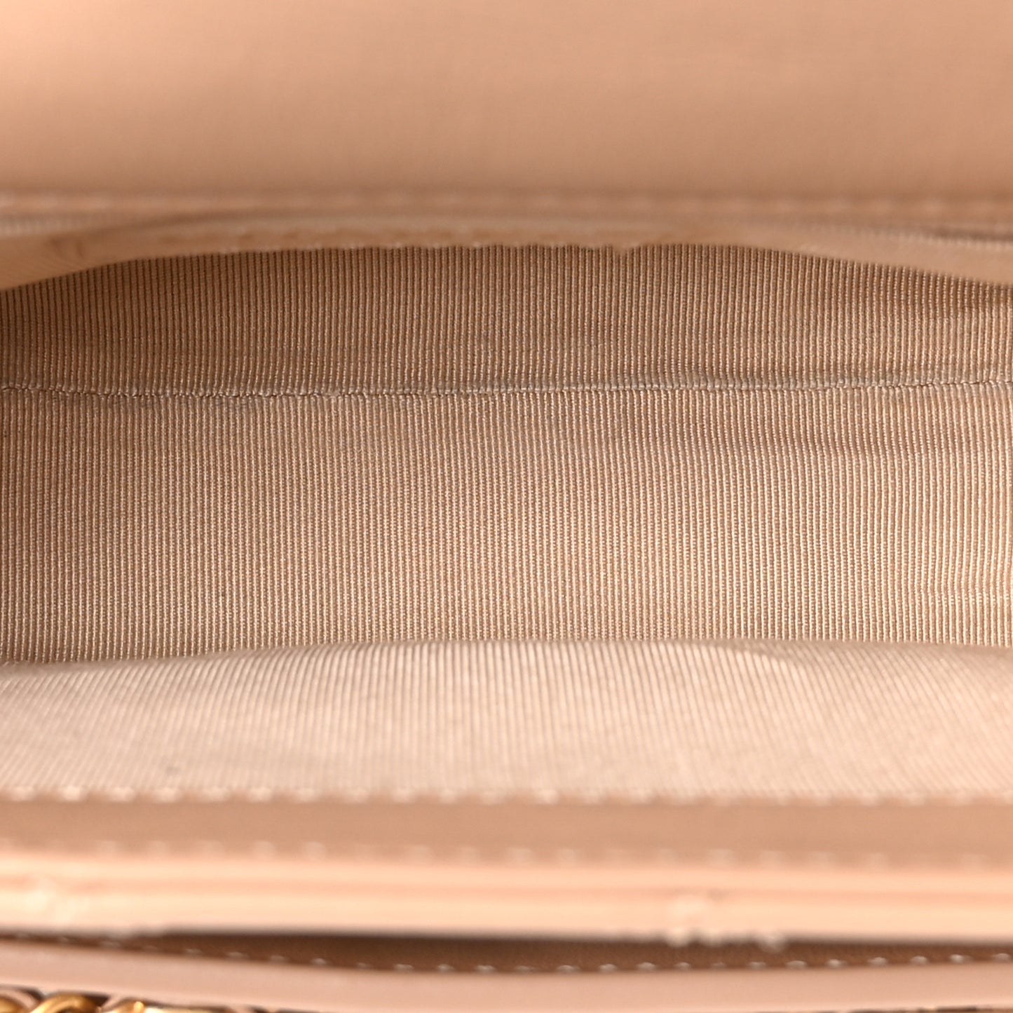 Calfskin Quilted Small Enchained Flap Beige
