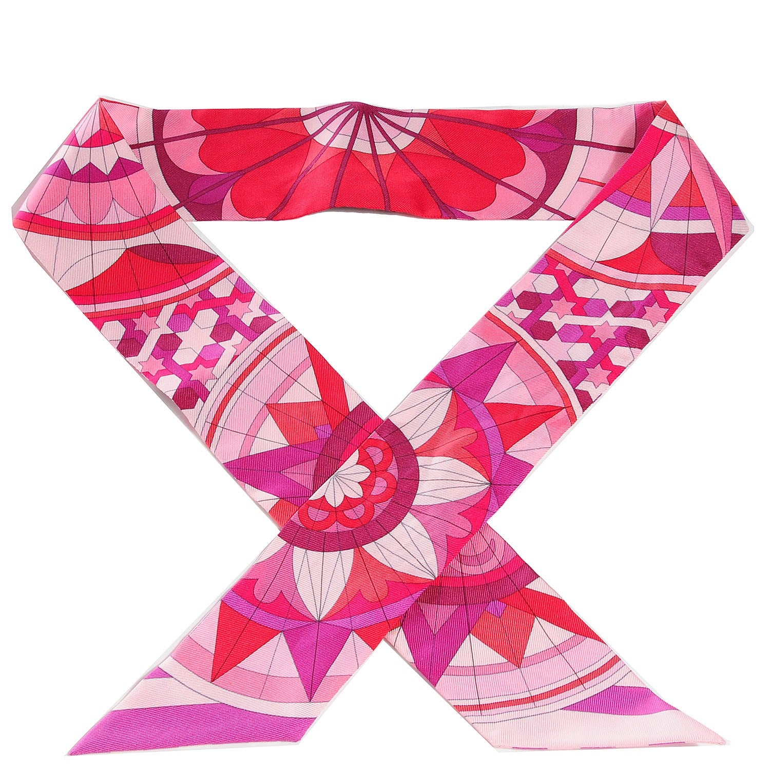 Louis Vuitton HERMES Silk Rose de Compas Twilly 1 of 6