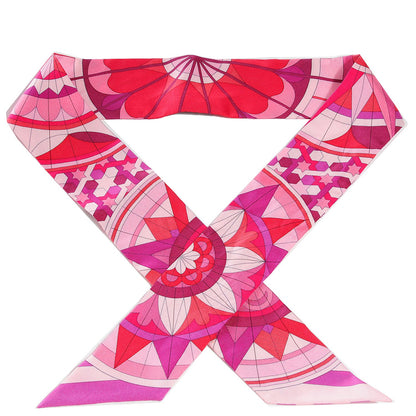 Louis Vuitton HERMES Silk Rose de Compas Twilly 1 of 6