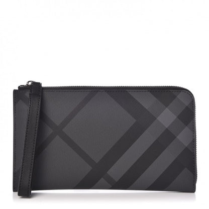 Burberry London Check Large Travel Wallet Black 1 of 9