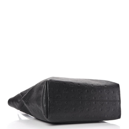 MCM Calfskin Ottomar Monogram Medium Klara Shopper Tote Black 4 of 15