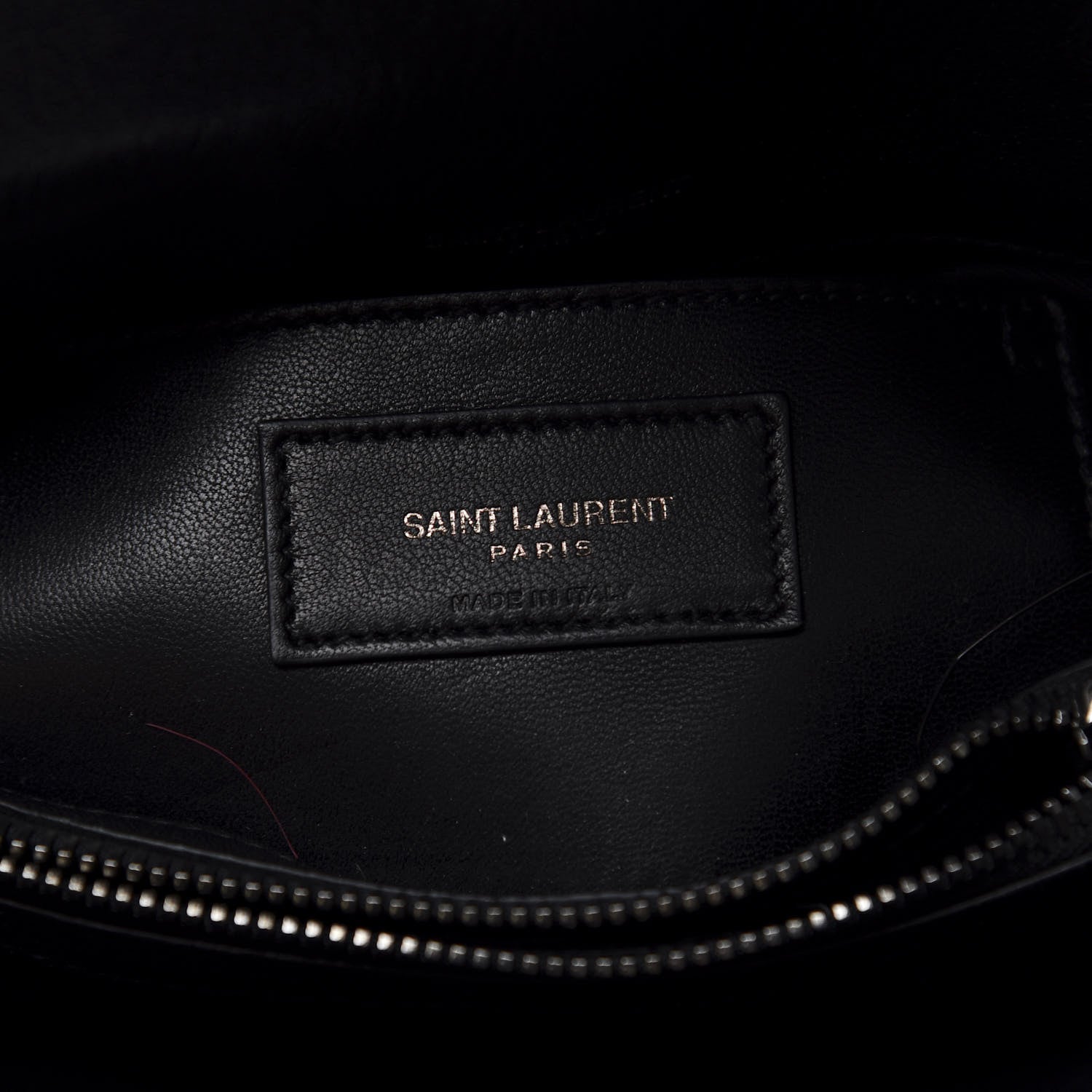 Saint Laurent Sheepskin Matelasse Chevron Monogram Medium College Bag Black 6 of 10