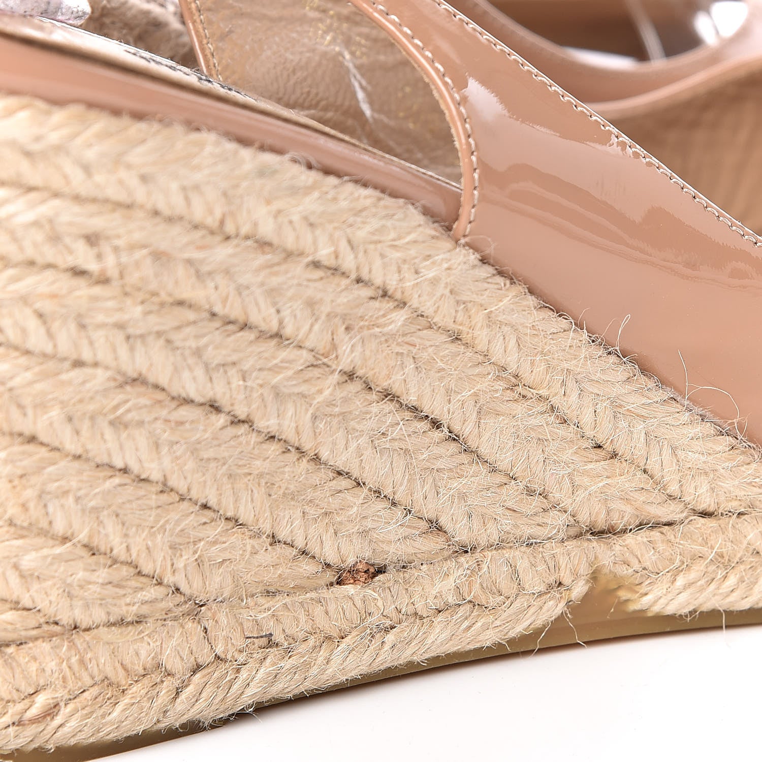 Valentino Garavani Patent Bow Espadrille Slingback Wedges 39 Beige 15 of 18