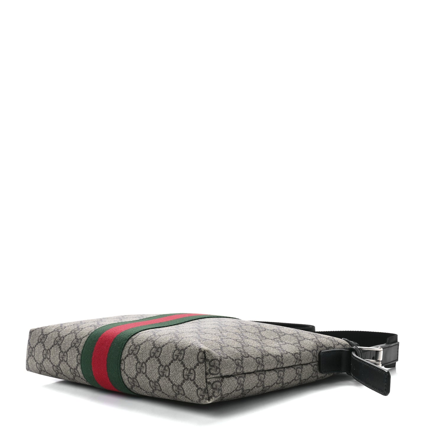GG Supreme Monogram Web Messenger Bag Black