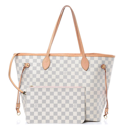 Louis Vuitton Damier Azur Neo Neverfull MM Rose Ballerine 1 of 16