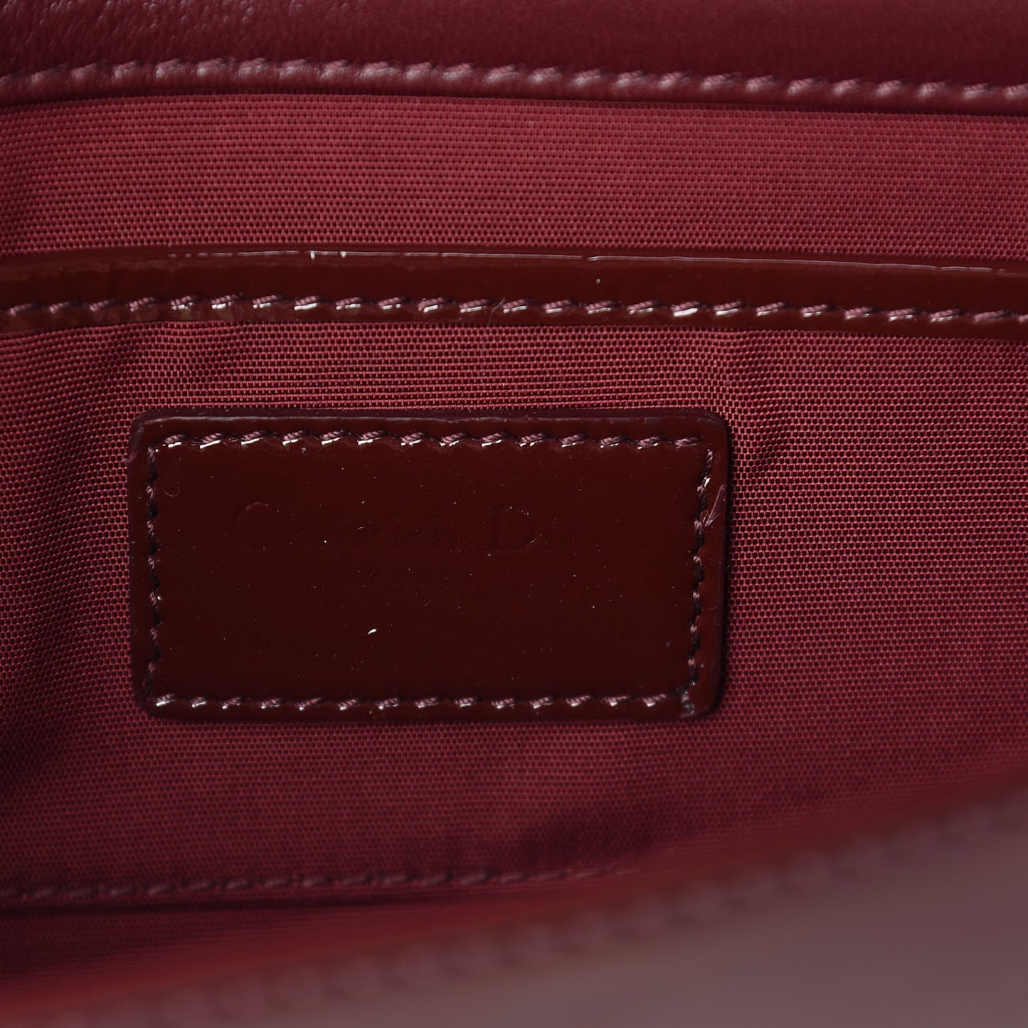 Patent Cannage Lady Dior Convertible Clutch Bordeaux