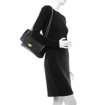 Chanel Lambskin Quilted Jumbo Mademoiselle Flap Black 2 of 8