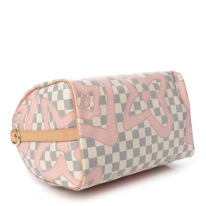 Louis Vuitton Damier Azur Tahitienne Speedy Bandouliere 30 Rose Ballerine 5 of 10