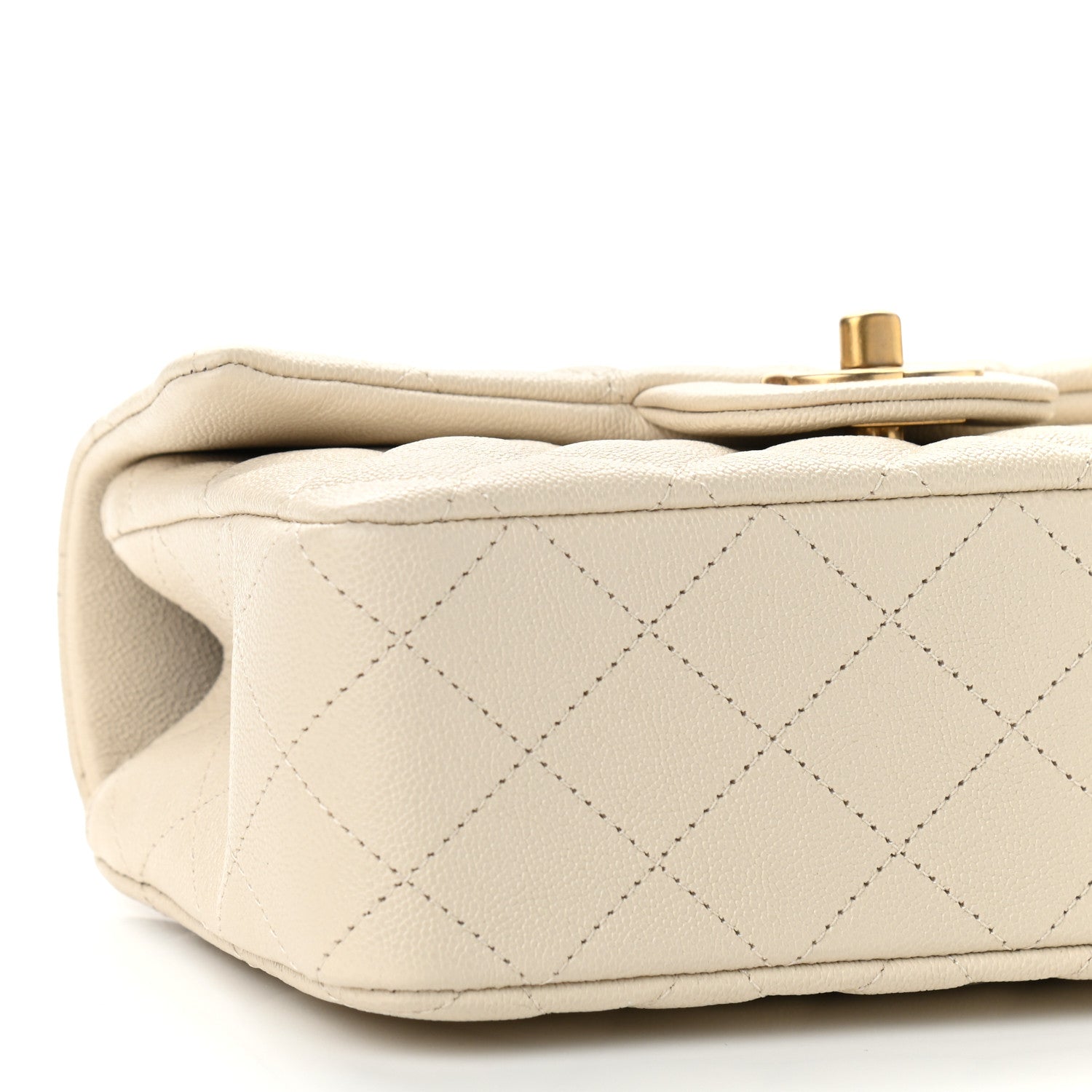 Chanel Caviar Quilted Mini Top Handle Rectangular Flap Beige 9 of 11