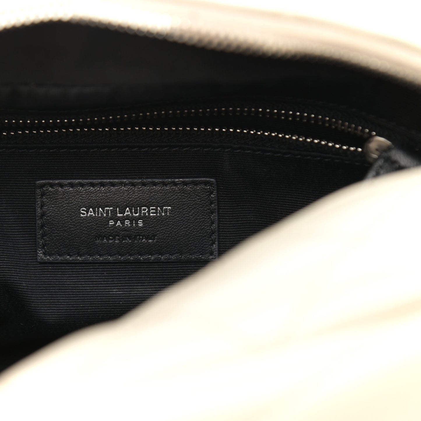 Calfskin Y Quilted Monogram Small Loulou Bowling Bag Ivory